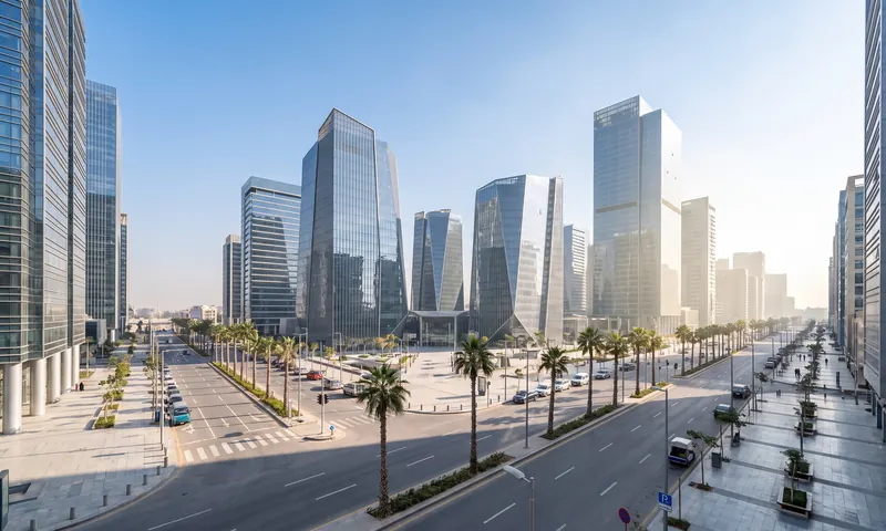Office towers in a central business district