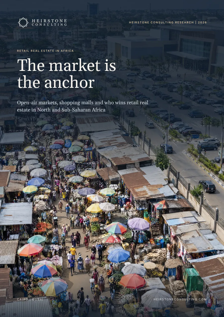 Cover of the Heirstone Consulting Research report Retail Real Estate in Africa: The market is the anchor